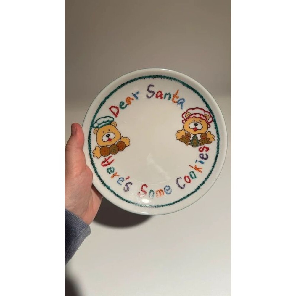 Vintage 7” Cookies for Santa plate